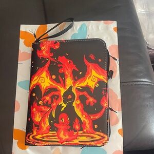 Pokémon 500 card holder NEW , Zip around with a handle.